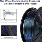 FLASHFORGE PETG Pro Filament 1.75mm +/- 0.02mm Burnt Titanium, Color Changeable 3D Printer Filament 1kg, Chameleon 3D Printing Filament Changing Colors with Light, Perfectly Hide The Layer Line