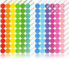 SallyFashion 2160PCS Dot Stickers 3/4 inch Color Coding Labels Round Dot Labels for Kids, 12 Color Polka Circle Label Pricing Stickers for Office Classroom Decor Must Haves, Garage Yard Sales, Papers