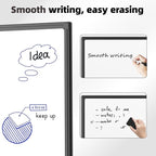 VUSIGN 24'' x 18'' Magnetic White Board for Wall, Dry Erase Board with Black Aluminium Frame, Hanging Whiteboard for Home, School,Office - Accessories Included
