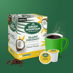 Green Mountain Coffee Roasters Island Coconut Keurig Single-Serve K-Cup Pods, Light Roast Coffee, 96 Count (4 Packs of 24)