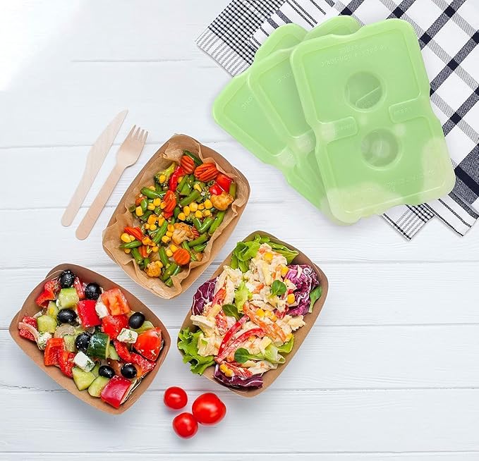 Healthy Packers Reusable Ice Packs for Lunch Boxes - Long Lasting Slim Freezer Packs, Thin Non-Toxic BPA-Free Hard Gel Ice Blocks for Coolers, Kids & Adults Lunch Bags, Travel, Camping, Food Storage