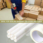 Treela 20 Rolls Strapping Tape 2 Inch X 60 Yards 5.5 Mil Fiberglass Filament Tape Transparent Reinforced Heavy Duty Packing Strips for Shipping Sealing Binding Fixing