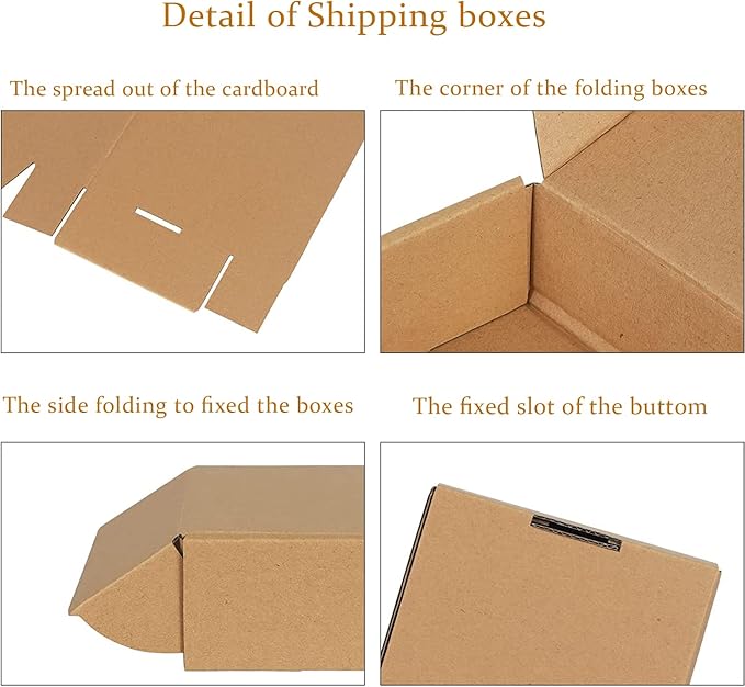 Trwcrt Shipping Boxes 6x4x3 Set of 20, Corrugated Cardboard Box for Packing Small Business, Brown
