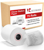 Thermal Receipt Paper Rolls 3 1/8" x 230' for Clover Station thermal Printer | Credit Card Receipt Paper Rolls for Clover C500 C501 C503 C100 P100 | 75 Rolls