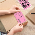 3x5 Inch Thermal Label Stickers,300Pcs Waterproof Rectangle Labels for Storage Bins,Moving Boxes,Address & Inventory Organization,Small Business Labeling,Pink