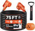 VEVOR 75 FT RV Extension Cord, 30 Amp, 125V 2500W Heavy Duty STW 10/3 Gauge Wire, NEMA TT-30P Male NEMA TT-30R Female Plug, with LED Power Indicator, Handle, 15A Adapter, for RV Trailer, ETL Listed