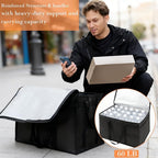 Insulated Bags for Food Delivery, XXXL Pizza Delivery Bags for Hot and Cold Food, Large Capacity Reusable Cooler Bag Keep Food Warm for Grocery Shopping and Catering, Doordash, Travel
