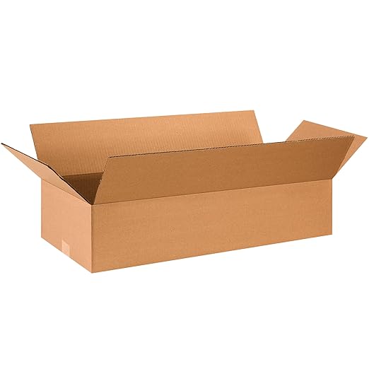 TAPE LOGIC 28x12x6 Flat Corrugated Boxes, Flat, 28L x 12W x 6H, Pack of 25 | Shipping, Packaging, Moving, Storage Box for Home or Business, Strong Wholesale Bulk Boxes