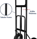 Olympia Tools 800 Lb Sack Hand Truck with Folding Nose, D Handle and 10" Pneumatic Wheels for Home and Office Use