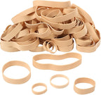 HAIDIBAO-Rubber Bands Assorted Sizes 65Pcs Beige Mixed Wide Elastic Bands for Office Supplies Tactical Rubbers Bands size 105 size#82,size 84,1.5in,2inch