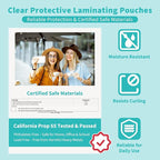Binditek 100 Pack 7 Mil Thermal Laminating Pouches, 9x11.5 Inches Laminating Sheets, for Letter Size, Ultra Clear, Glossy, Hold 8.5x11 Inches, Heat Seal, School Office Supplies
