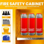 90 Gallon Yellow Flammable Storage Cabinet, Fireproof Steel Chemical Storage Locker with Adjustable Shelves, for Flammable Liquids, Industrial Use, Free Returns!