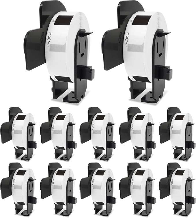Compatible Address Labels Replacement for Brother DK-11204/DK-1204(0.66" X2.1”) Die-Cut All Purpose Shipping Barcode Label Use with Brother QL Label Printers 12 Rolls 4800 PCS