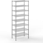 18" Deep x 30" Wide x 74" Height Wire Shelving Kit | 8-Tier | NSF Commercial Storage Rack Unit