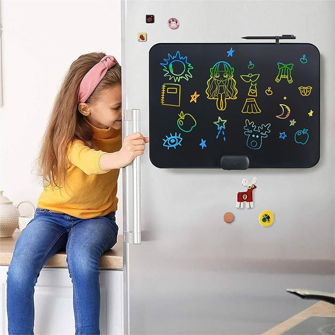 ROYALITA 20-Inch LCD Writing Tablet for Kids & Adults, Large Rechargeable Writing Board Doodle Board for Back to School, Birthday Gift, Built-in Magnets & Instant Erase Note Menu Board for Fridge
