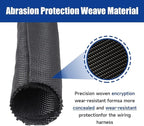 Split Braided Wire Sleeving Loom Mesh Woven for Automotive Wires/Audio Video Cable/Multi-Cable Strings Organized Guard Cover (1/4" - 18 Feet)