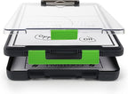 Dexas Clearview Clipcase clipboard13.75 X 9.5 in, Green. See Papers Clearly Outdoors, Stay Organized and Dry. Ideal for Coaching, Teaching, homeschooling, Art, Trades, and Medical pros