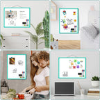 MaxGear Double-Sided Dry Erase Board for Wall, 16"x12" Hanging Whiteboard, Small Dry Erase White Board kit, Portable Whiteboard for Planning, Drawing, Memo, to Do List, Green Frame