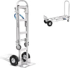 Olympia Tools 2-in-1 Aluminum Convertible Hand Truck - Industrial Heavy Duty Appliance Dolly 4-Wheel Platform Cart - Up to 770 LBS Loading Capacity Mobility Moving Dolly - 2 Positions, 62" Height