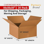 Box USA Moving Boxes Medium 15"L x 2"W x 2"H, 50-Pack | Corrugated Cardboard Box for Packing, Shipping and Storage 15x2x2 1522