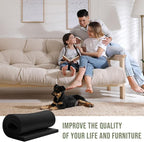 Frienda 2 Pcs Upholstery Foam 1" x 24" x 72" High Density Cushion Black Polyurethane Craft Foam Padding for Seat Replacement DIY Projects Chairs Headboards Sofas Home
