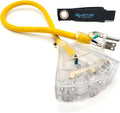 2 ft Short Outdoor Extension Cord Waterproof - 12 Gauge Heavy Duty Extension Cord Splitter Outdoor 2 ft - Lighted Outdoor Extension Cords with Multiple Outlets - Watts Wire - 2' Grounded