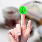 1000 Quality Control Approval Stickers, 1 Inch | Fluorescent Green QC Tester Labels for Inventory Inspection and Calibration