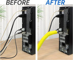 Split Braided Cable Sleeve，Flexible Wire Loom Tubing, Automotive Cord Protector Pet Proof, Cable Management for Computer TV Electric Wires Harness 16ft (Yellow, 5mm（3/16")