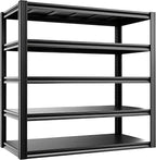 5-Tier 55" W x 24" D x 84" H Garage Shelving 3500LBS Storage Shelves Heavy Duty Metal Shelf Unit Adjustable Basement Industrial Storage Racks (84 * 55 * 24)