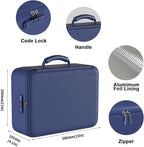 DocSafe 5200°F Document Organizer with Lock,Upgraded Heat Insulated Fireproof＆Waterproof Box 8 Layers File Organizer,Portable Home Travel Safe Storage for Important Documents, Files,Blue (Soft)