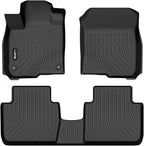 Floor Mats for Honda HR-V 2023-2025 2026/ HR-V Hybrid 2023-2025 2026 All Weather Protection TPE Heavy Duty Non-Slip Automotive Floor Liners Fits Front& 2nd Row Full Set Accessories, Black