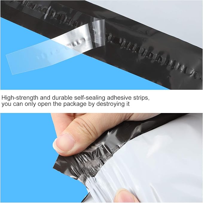 Outus 120 Pcs Poly Mailer Envelope 4 Sizes Shipping Bags Self Adhesive Clasp Envelope Self Adhesive Tear Proof Mailing Covers(8 x 12 In, 10 x 14 In, 13 x 18 In, 15 x 20 in,White)