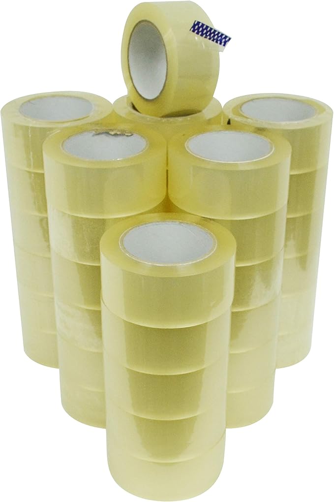 WOD CST18RA Clear Packing Tape - 2 inch x 55 Yards Per Roll (36-Rolls) - Your Thin Industrial Grade Aggressive Adhesive Shipping Box Packaging Tape for Moving, Office, Carton Sealing & Storage