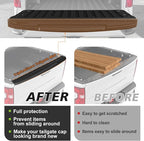 TripleAliners Compatible with Chevy Silverado & GMC Sierra 1500 2019-2025 2026 Accessories Standard Tailgate Mat with Tailgate Cap Top Protector Full-Coverage All Weather Truck Bed Cover