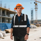 AYKRM 2 Pockets Reflective Safety Vest High Visibility Class II Mesh Vest for Women & Men Meets ANSI Standards