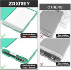 Plastic Clipboard with Storage, 8.5 x 11 Storage Organization Box Side-Opening, Heavy Duty Clip Board with Pen Holder and Paper Folder for Nurses, Teachers, Office & School Supply, Green