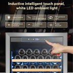 Tylza Wine Fridge 24 Inch, 189 Bottles Large Wine Cooler Refrigerator, Built-in or Freestanding Tall Wine Cooler with Upgraded Compressor, Low Noise, Fast Cooling and Intelligent Temperature Memory