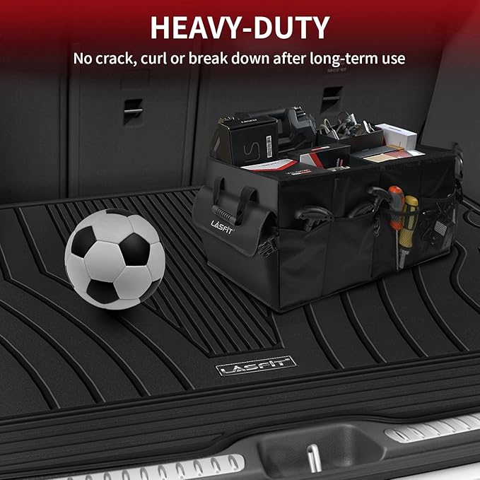 LASFIT Cargo Mat for Mercedes Benz GLC SUV 2026 2025 2024 2023 300 / AMG / 63AMG S E (Not Fit PHEV (350e)), All Weather TPE Cargo Liner Custom Fit GLC 2023-2026 Trunk Mat, Black
