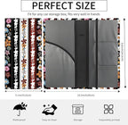 Premium Car Registration and Insurance Card Holder, Cute PU Leather Car Document Holder, Vehicle Glove Box Car Organizer with Magnetic Closure for Driver License, Cards Stripe Floral