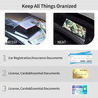 Car Registration and Insurance Holder, Leather Car Glove Box Organizer, Cool Car Accessories for ID, Driver's License Cards & Essential Document,business cards,Men&WomenCute Dinosaur Dinos