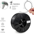 iSANMATE ASA Filament 1.75mm Black 3KG, UV & Weather Resistant 3D Printer Filament Perfect for Outdoor Functional Parts, Dimensional Accuracy +/- 0.02mm, 3kg Spool