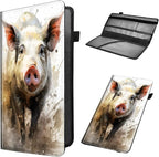 Car Registration and Insurance Holder, Leather Car Glove Box Organizer, Cool Car Accessories for ID, Driver's License Cards & Essential Document,business cards,Men&Women,Cute Pigss