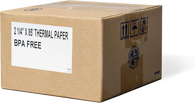 2 1/4" X 85' Thermal Paper (24 Rolls), Works for Verifone Printer Tranz 420, Verifone Vx510, Verifone Vx510le, Verifone Vx570