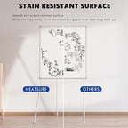 Large Whiteboard with Stand, 36" x 24" Tripod Height Adjustable White Board, 3' x 2' Portable Standing Magnetic Dry Erase Board Easel for Home Office Classroom School, Silver