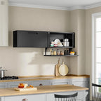 Yizosh Metal Wall Cabinet with Door,Wall Mounted Metal Storage Cabinet with Shelf,Floating Garage Tool Cabinet for Garage,Office,Warehouse,Kitchen