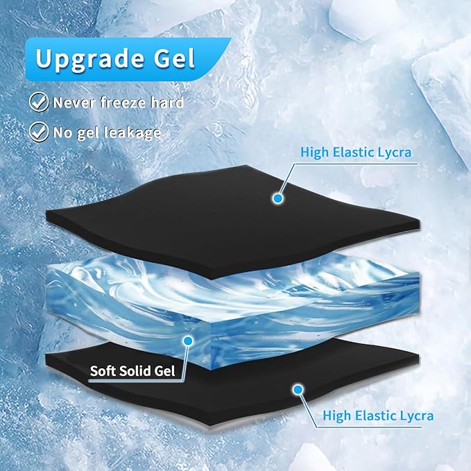 Ankle Ice Pack Wrap for Swelling, Reusable Foot Heel Gel Ice Pack for Injuries Sprained, Hot Cold Therapy Sock Compression for Plantar Fasciitis Pain Relief, Achilles Tendonitis