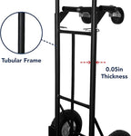 Olympia Tools 800 Lb Steel Convertible Hand Truck with 10" Pneumatic Wheels for Home and Office Use
