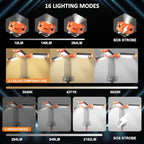 Rechargeable Camping Light with Stand 73" 2500LM 12000mAh, Magnet Work Light Cordless, with 3 Page Head, Hooks & Carrying Bag, Job Site Workshop Outside Orange