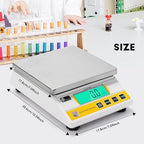 CGOLDENWALL 10kg x 0.1g Digital Precision Electronic Balance Laboratory Lab Scale Industrial Weighing and Counting Scale Table Top Scale g/ct/lb/oz/DWT/tl Multi-Units Switchable (10000g, 0.1g)
