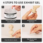 Falling in Art Exhibit Gel for Museum Exhibits, Removable Clear Exhibit Gel, Antiques, Ceramic and Figures, 4 Oz
